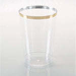 Luxe Tumblers Tumblers Luxe 12 Oz Clear Plastic • Gold Plastic Cups  | 20 Cups