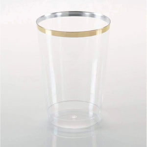 Luxe Tumblers Tumblers Luxe 12 Oz Clear Plastic • Gold Plastic Cups  | 20 Cups
