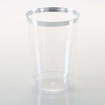 Luxe Tumblers Tumblers Luxe 12 Oz Clear Plastic • Silver Plastic Tumblers | 20 Tumblers