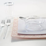Luxe Tumblers Tumblers Luxe 12 Oz Clear Plastic • Silver Plastic Cups | 20 Cups