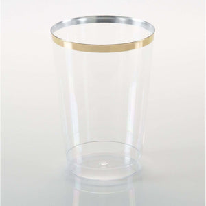 Luxe Tumblers Tumblers Luxe 9 Oz Clear Plastic • Gold Plastic Cups | 20 Cups