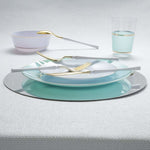 Luxe Party NYC Two Tone Cutlery Neo Classic White • Gold Plastic Cutlery Set | 32 Pieces
