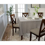 Luxe Party NYC Clear Tablecloths 70" X 160" Premium Silver Waterproof Polyester Tablecloth