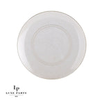 Round Clear • Gold Glitter Plastic Plates | 10 Pack - 7.25 Appetizer Plates - Plastic Plates