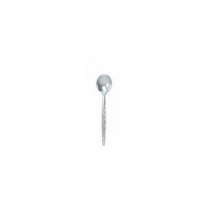 Luxe Party NYC Two Tone Mini 20 Mini Spoons Silver Glitter Plastic Mini Spoons | 20 Spoons