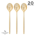 Chic Chic Spoons Solid Round Gold Spoons | 20 Pieces