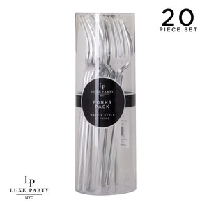 Chic Chic Forks Solid Round Silver Forks | 20 Pieces