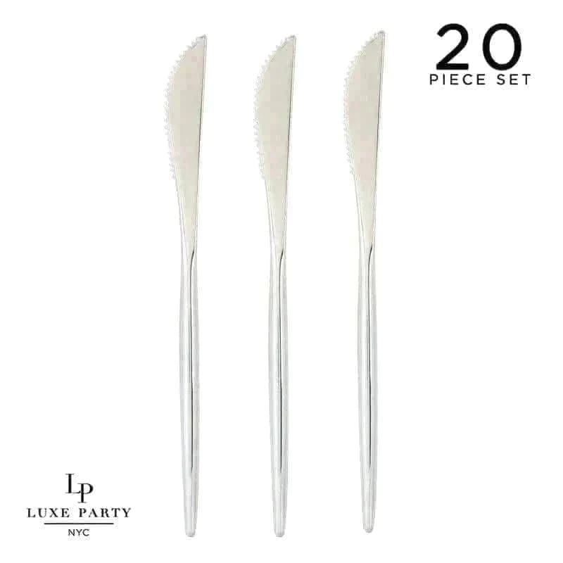 Chic Chic Knives Solid Round Silver Knives | 20 Pieces