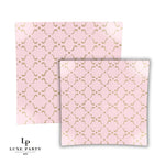 Square Accent Pattern Plastic Plates 10.5" Dinner Plates Square Blush • Gold Pattern Plastic Plates | 10 Plates