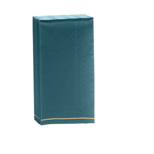 Teal with Gold Stripe Paper Dinner Napkins - Luxe Party NYC – Elegance -  Fine Tableware