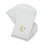 Luxe Party NYC Napkins White and Gold Hebrew Paper Napkins  - ALEF