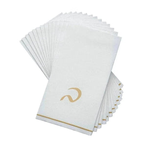 Luxe Party NYC Napkins White and Gold Hebrew Paper Napkins  - BET