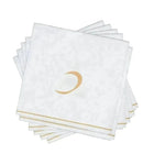 Luxe Party NYC Napkins 16 Cocktail Napkins - 5" x 5" Copy of White and Gold Hebrew KAF Paper Cocktail Napkins | 16 Napkins