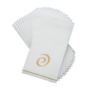 Luxe Party NYC 14 PK White and Gold Hebrew Guest Paper Napkins  - PAY