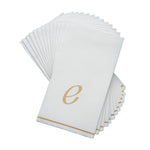 White and Gold Hebrew Guest Paper Napkins  - SHIN