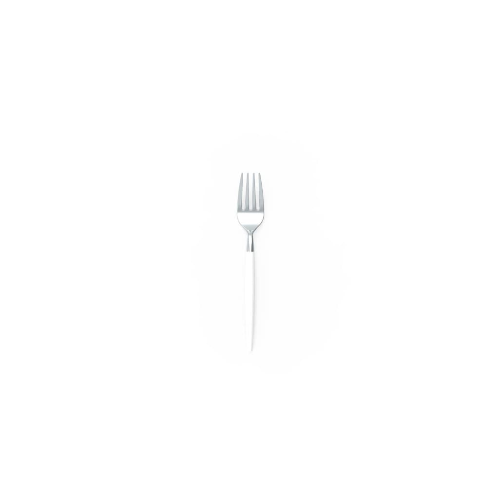 Luxe Party NYC Two Tone Mini 20 Mini Forks White and Silver Plastic Mini Forks | 20 Forks
